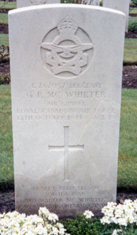 Sgt Gordon Russell McWhirter<br/><br /><br />died October 12th, 1944